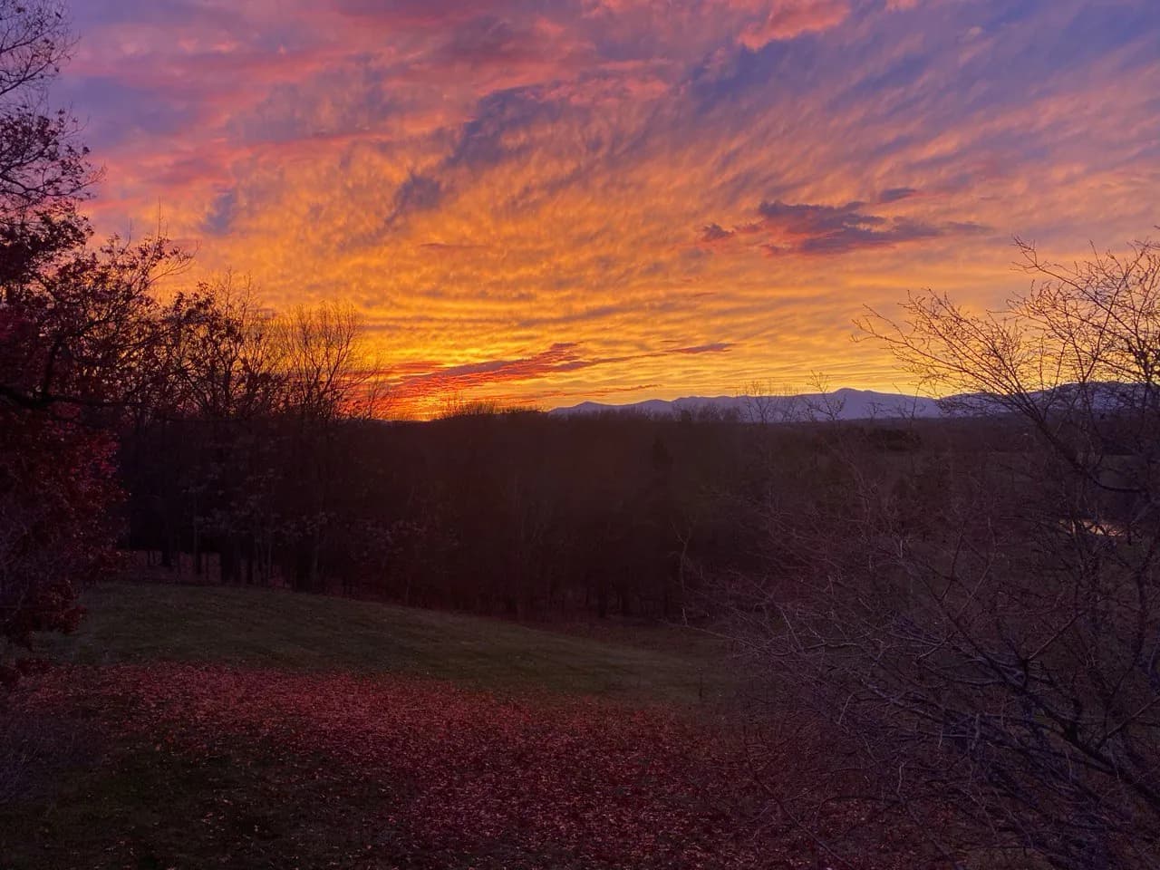 Sunset over the landscape